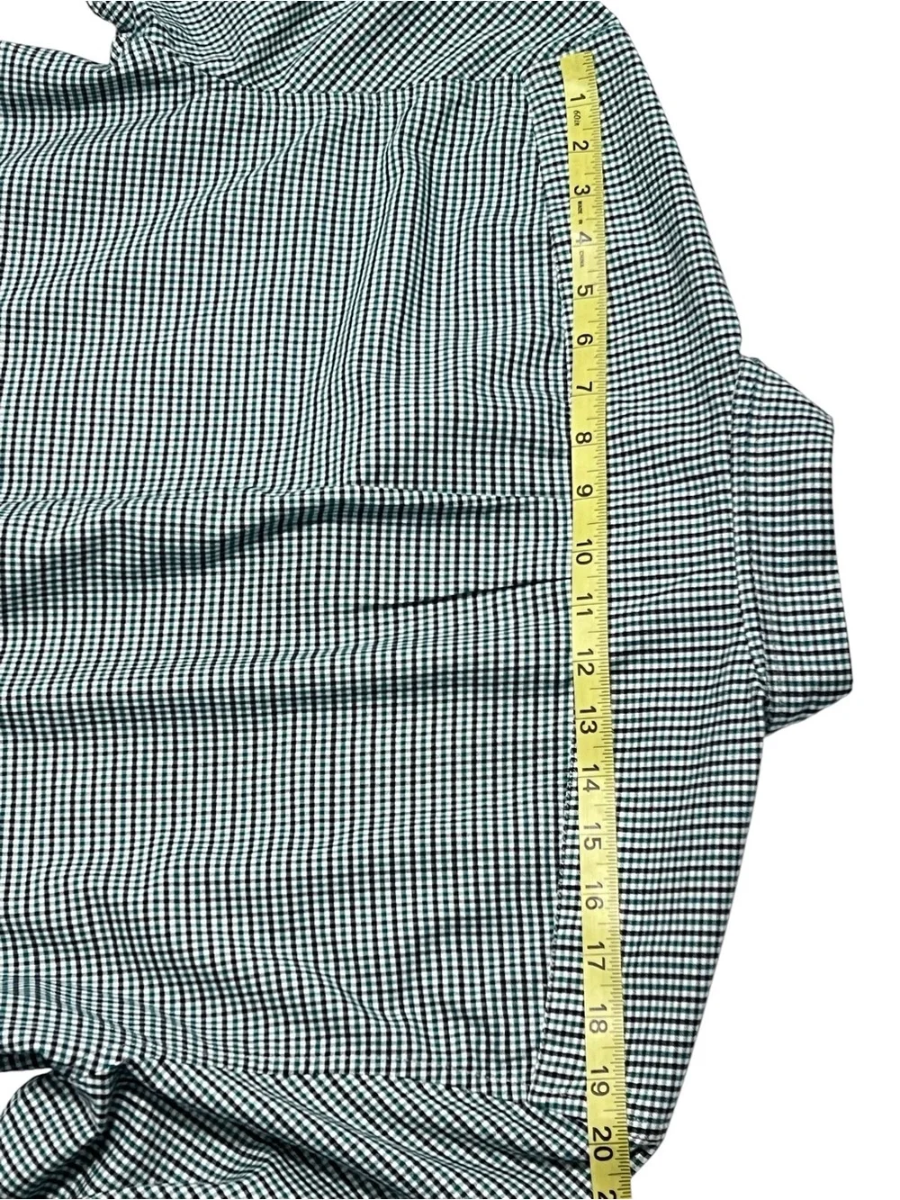 J Crew Slim Oxford Shirt OCBD Large Pima Cotton Micro Gingham Check Preppy